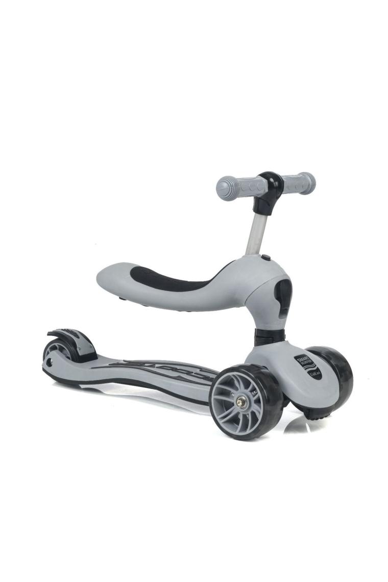Smart Oturaklı Çocuk Scooter 3 Tekerlekli Işıklı Scooter Yükseklik Ayarlı 1-5 Yaş