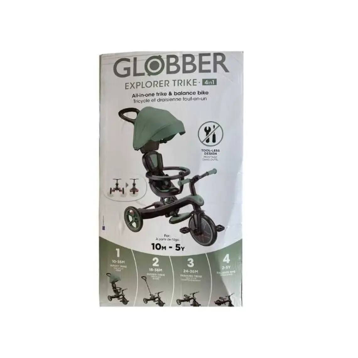Globber Explorer 4in1 Trike Bisiklet - Zeytin Yeşili
