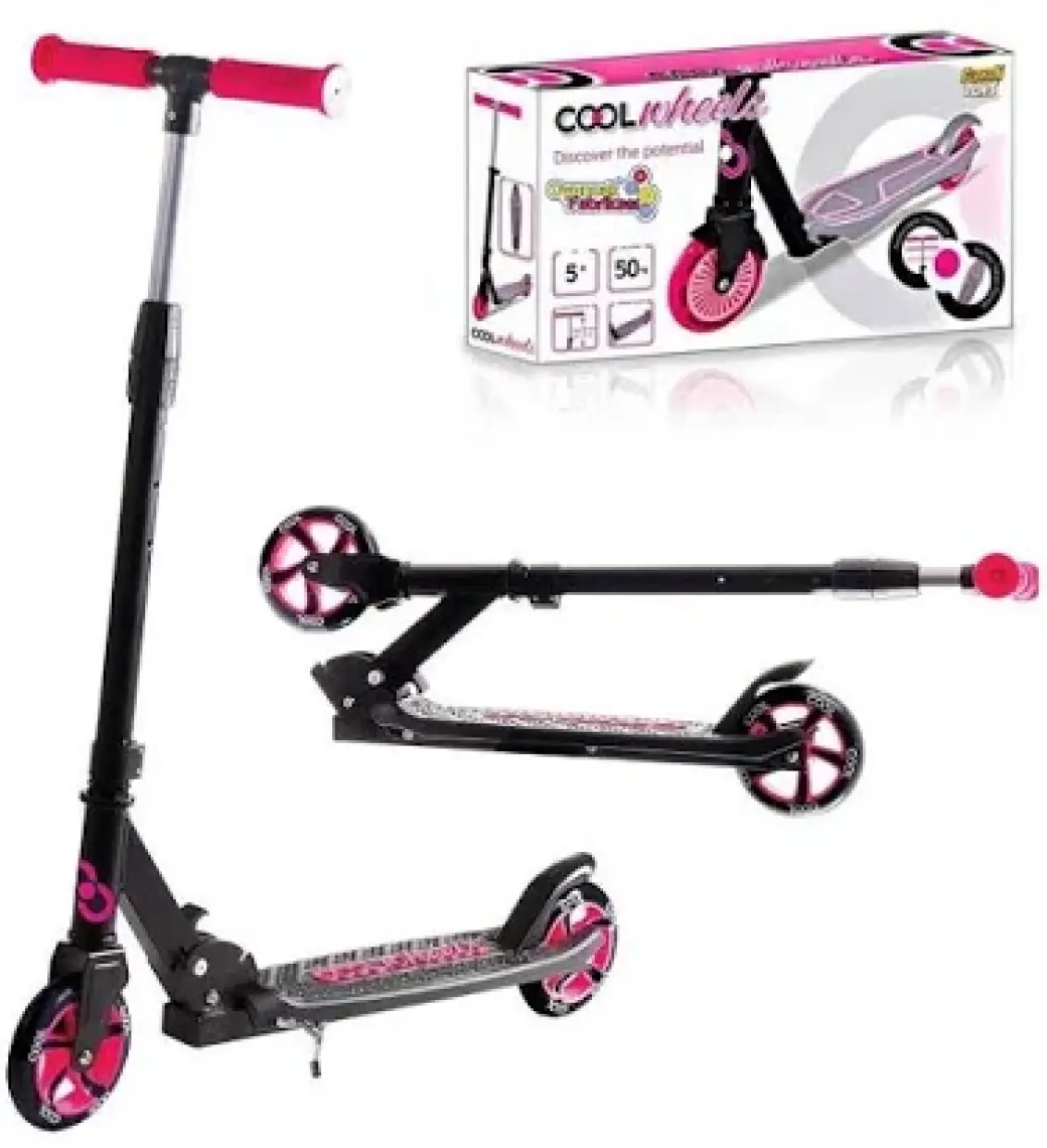 Furkan  Cool Wheels 2 Tekerlekli Scooter Kask set Pembe