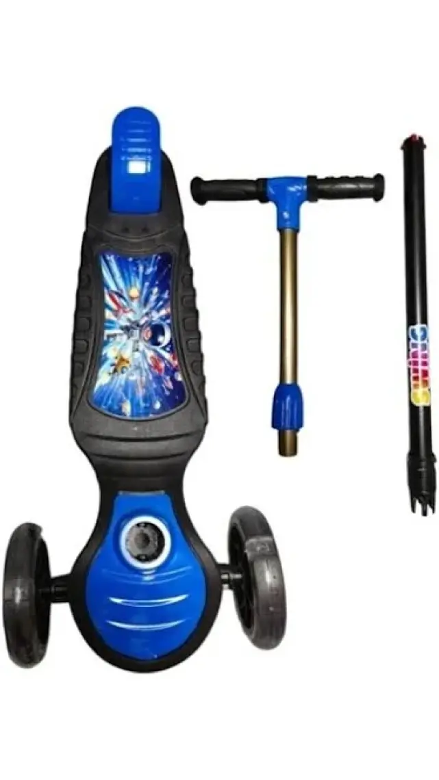 Hak-İş Oyuncak Swing Işıklı 3 Tekerlekli Scooter Sarı