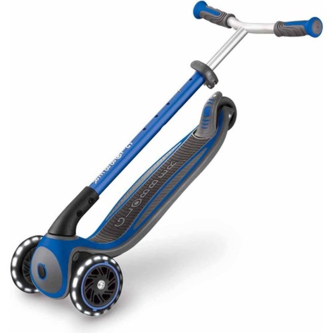 Globber Master Lacivert 3 Tekerlekli Işıklı Çocuk Scooter