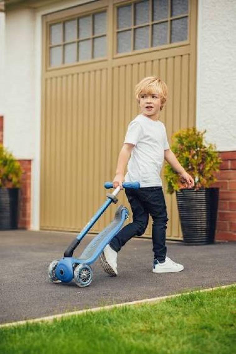 Globber Primo Katlanabilir  - Çocuklar Için 3 Tekerlekli Scooter-Lacivert