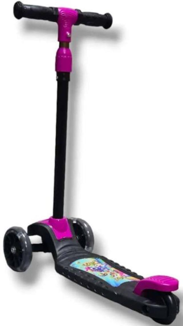 Hak-İş Oyuncak Swing Işıklı 3 Tekerlekli Scooter Pembe