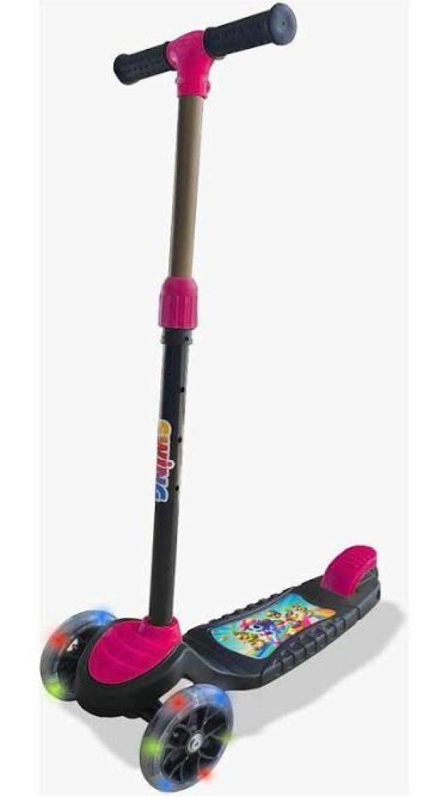 Hak-İş Oyuncak Swing Işıklı 3 Tekerlekli Scooter Pembe