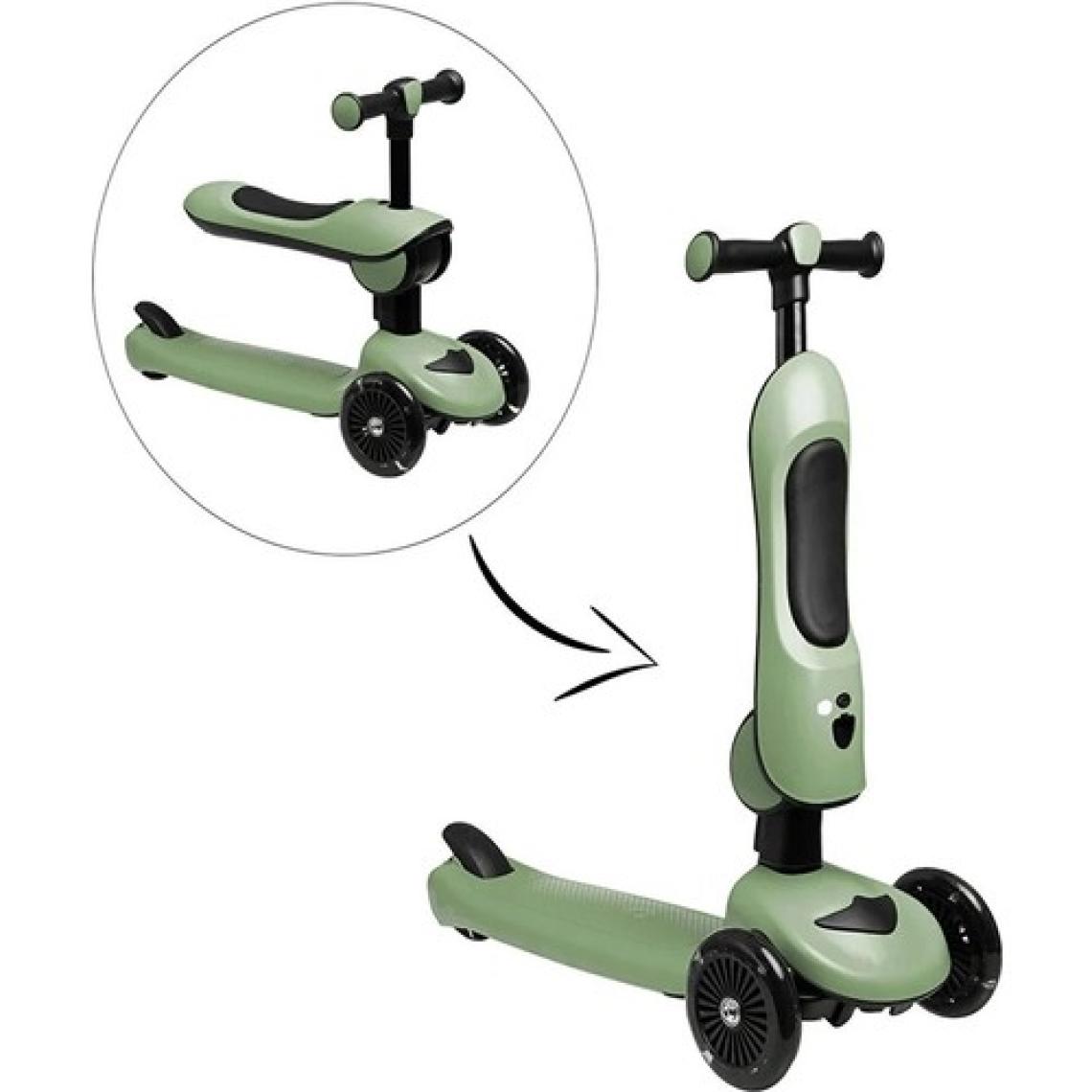 Baby Toys Funride Oturmalı, Tekerlekleri Işıklı Scooter Mint Yeşili