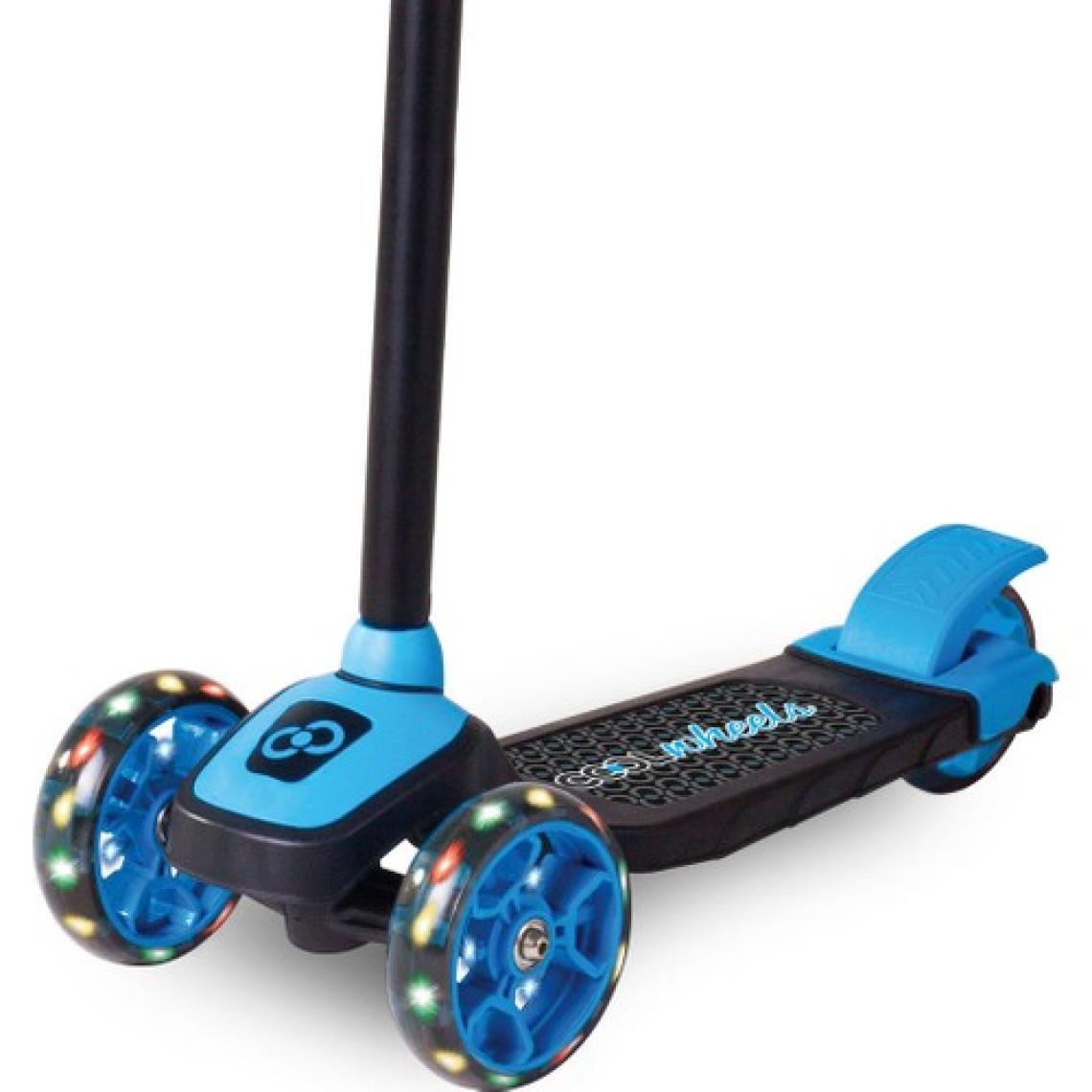 Cool Wheels 2-4 Yaş Arası Çocuklar İçin 3 Tekerlekli Işıklı Mavi Scooter - Ayarlanabilir Direksiyon ve Kaymaz Tabanlı