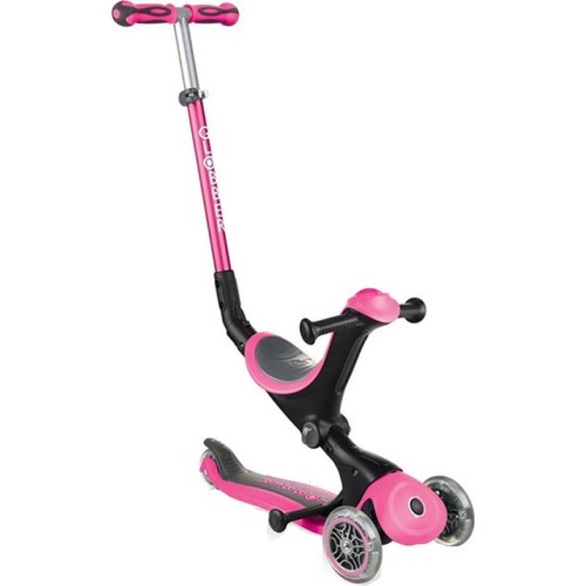 Globber Go Up Deluxe Pembe 3 Tekerlekli Oturaklı Çocuk Scooter
