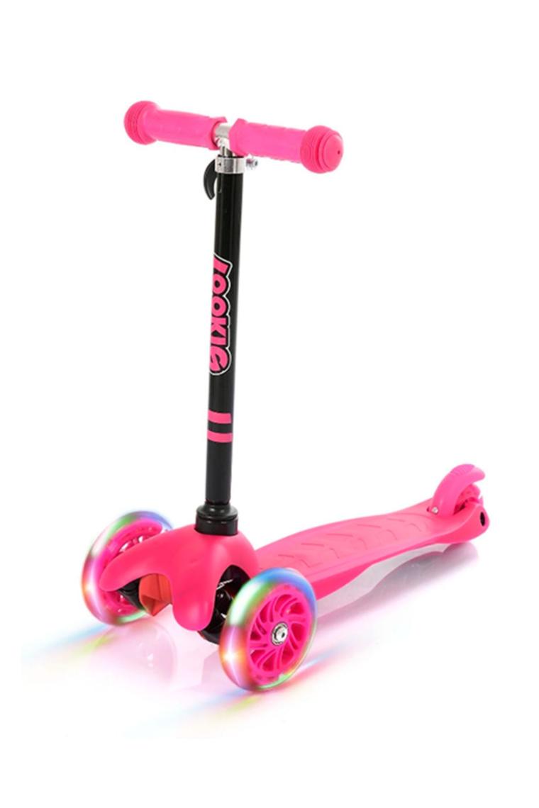 Rookie Pembe Işıklı 3 Tekerlekli  Scooter