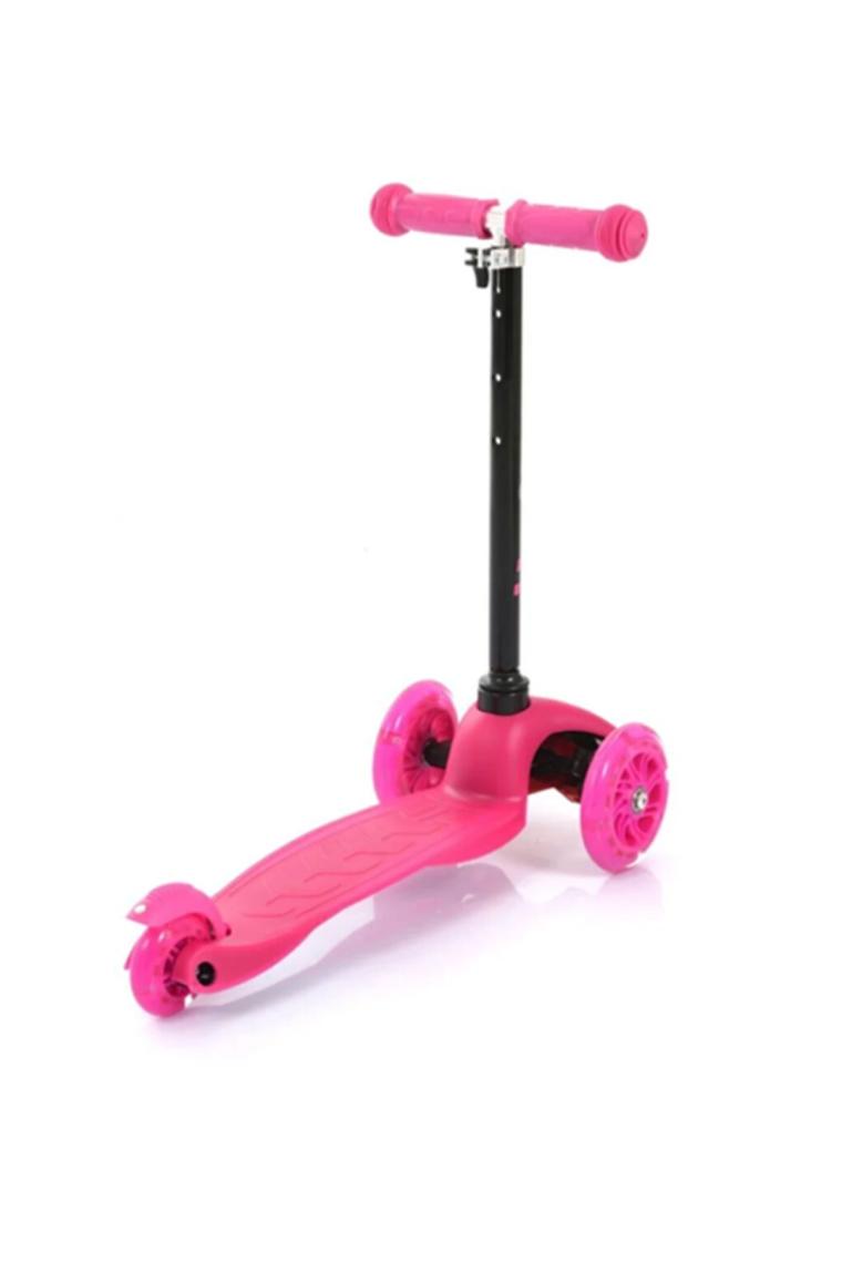 Rookie Pembe Işıklı 3 Tekerlekli  Scooter