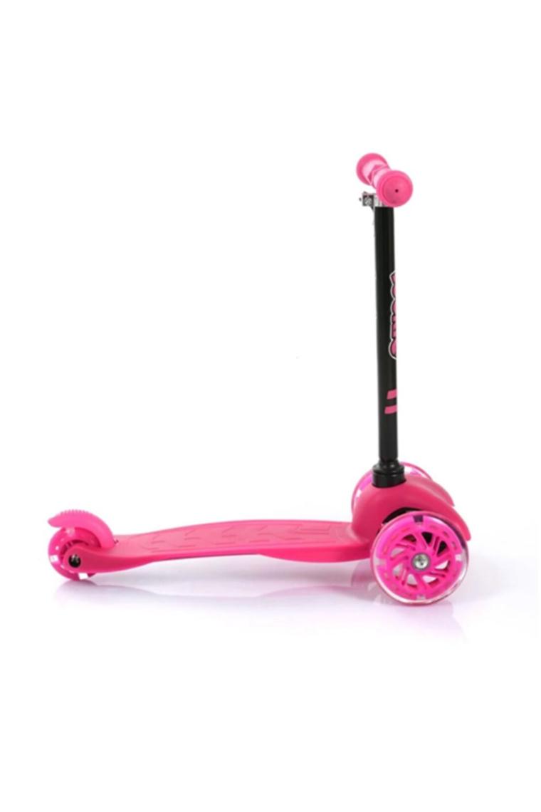 Rookie Pembe Işıklı 3 Tekerlekli  Scooter