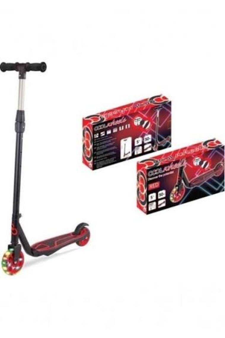Işıklı Scooter Yükseklik Ayarlı Çocuk Scooter Kırmızı