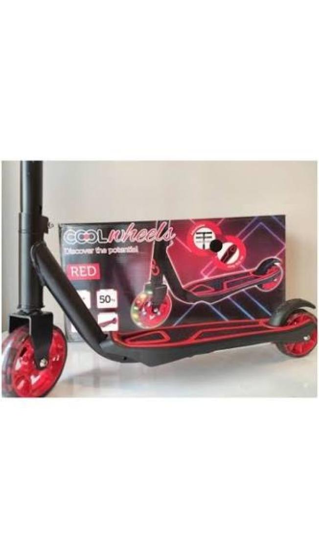 Işıklı Scooter Yükseklik Ayarlı Çocuk Scooter Kırmızı