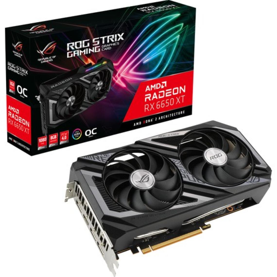 ASUS RADEON RX 6650 XT 8GB 128bit GDDR6 OC HDMI 3xDP RGB EKRAN KARTI ROG-STRIX-RX6650XT-O8G-V2-GAMING EKRAN KARTI