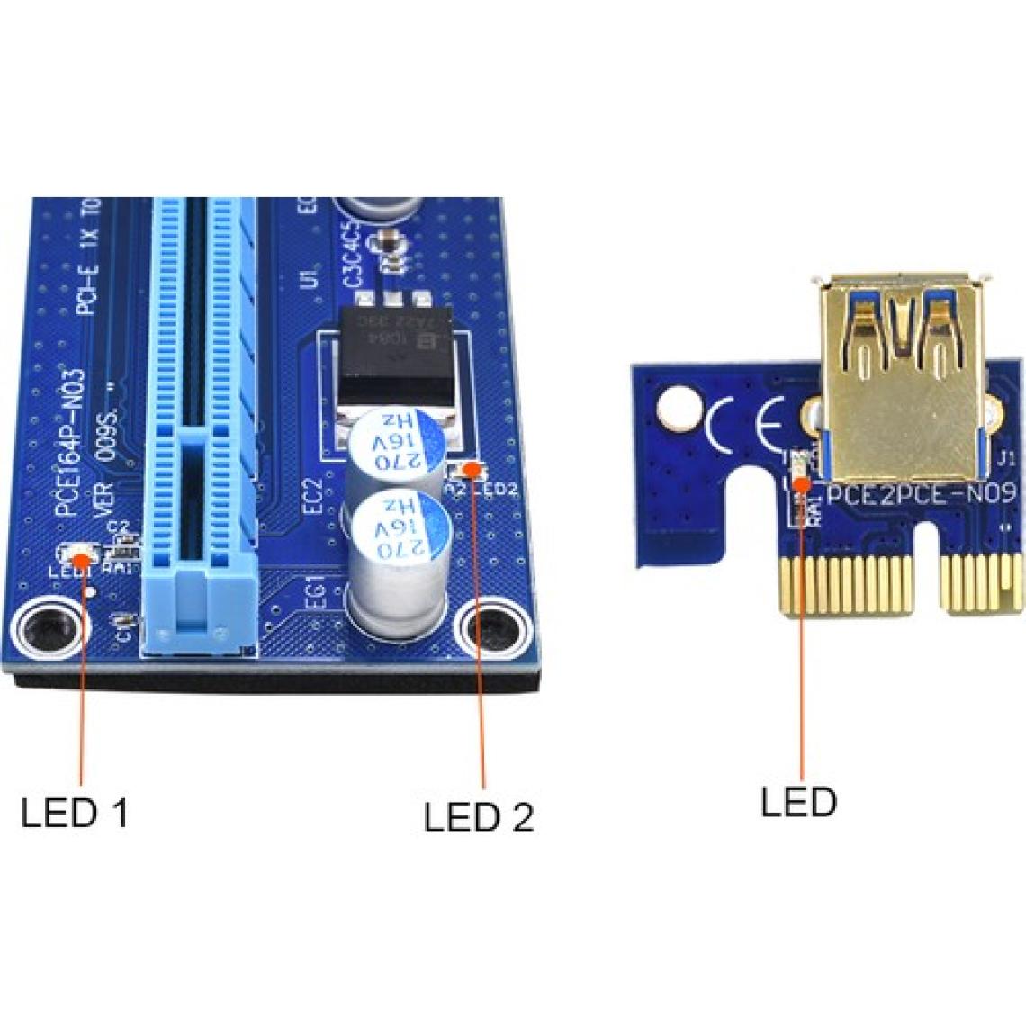 Hubstein Riser Kart PCI E