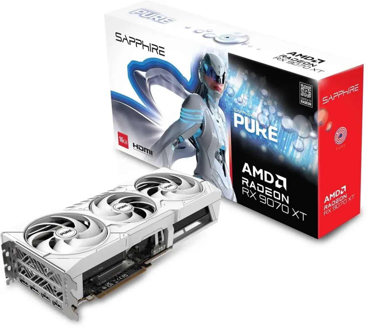 Sapphire RX9070 XT Pure Amd 16GB 256BIT GDDR6 Ekran Kartı 11348-02-20G