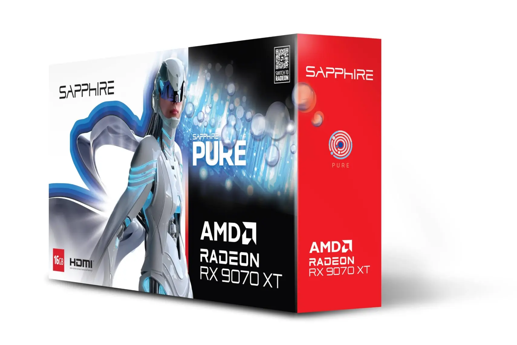 Sapphire RX9070 XT Pure Amd 16GB 256BIT GDDR6 Ekran Kartı 11348-02-20G