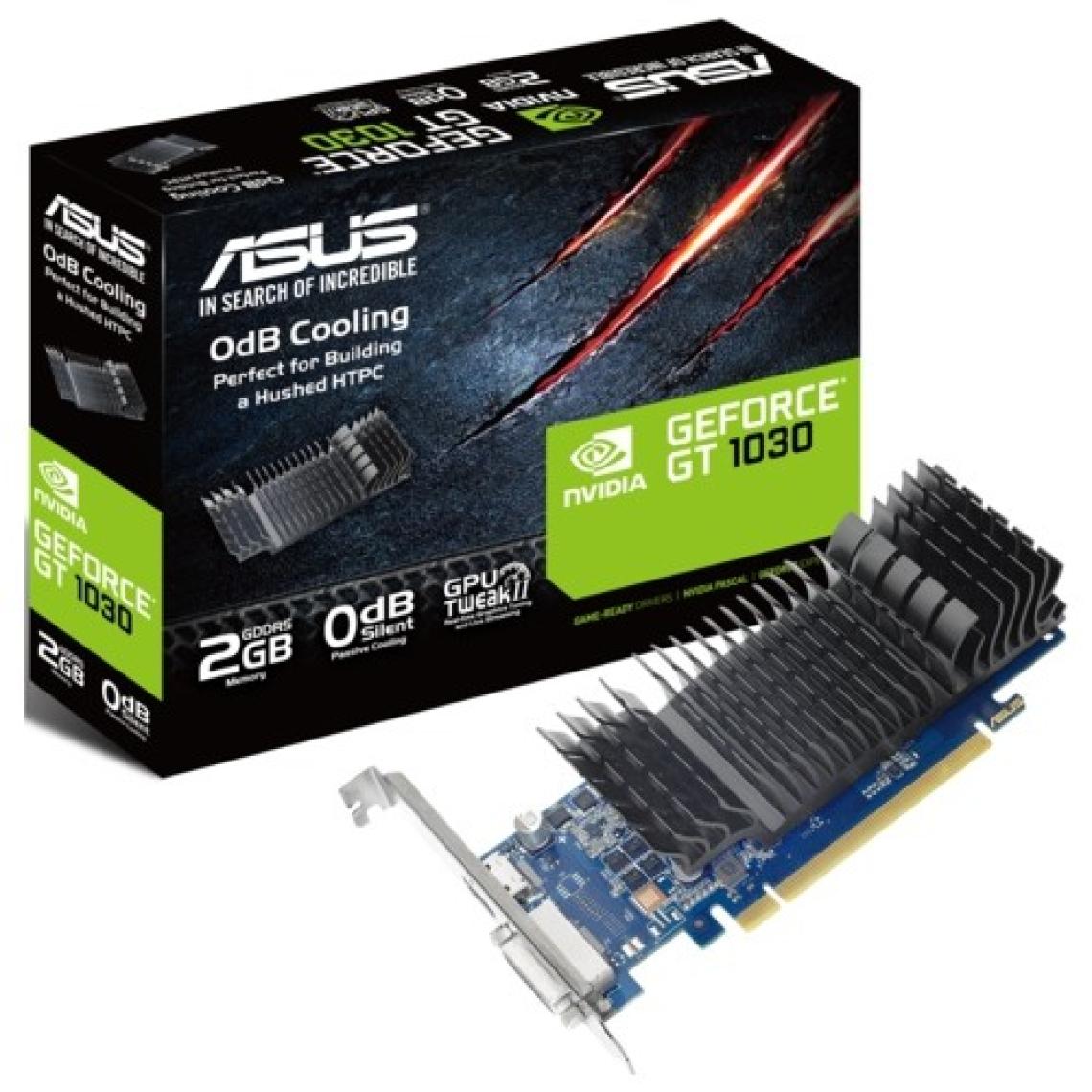 Asus GEFORCE GT 1030 2GB 64bit GDDR5 1506MHz OC DVI HDMI Low Profile (GT1030-SL-2G-BRK) EKRAN KARTI