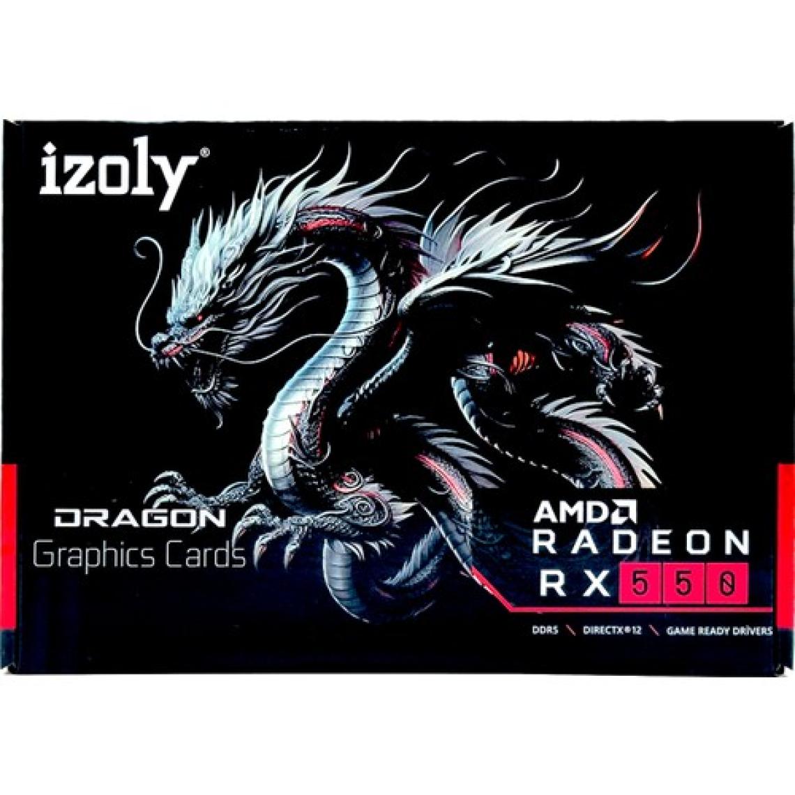 İzoly AMD Radeon RX550 4GB GDDR5 128Bit (DVI+HDMI+DP) PCI-Express 3.0 Ekran Kartı
