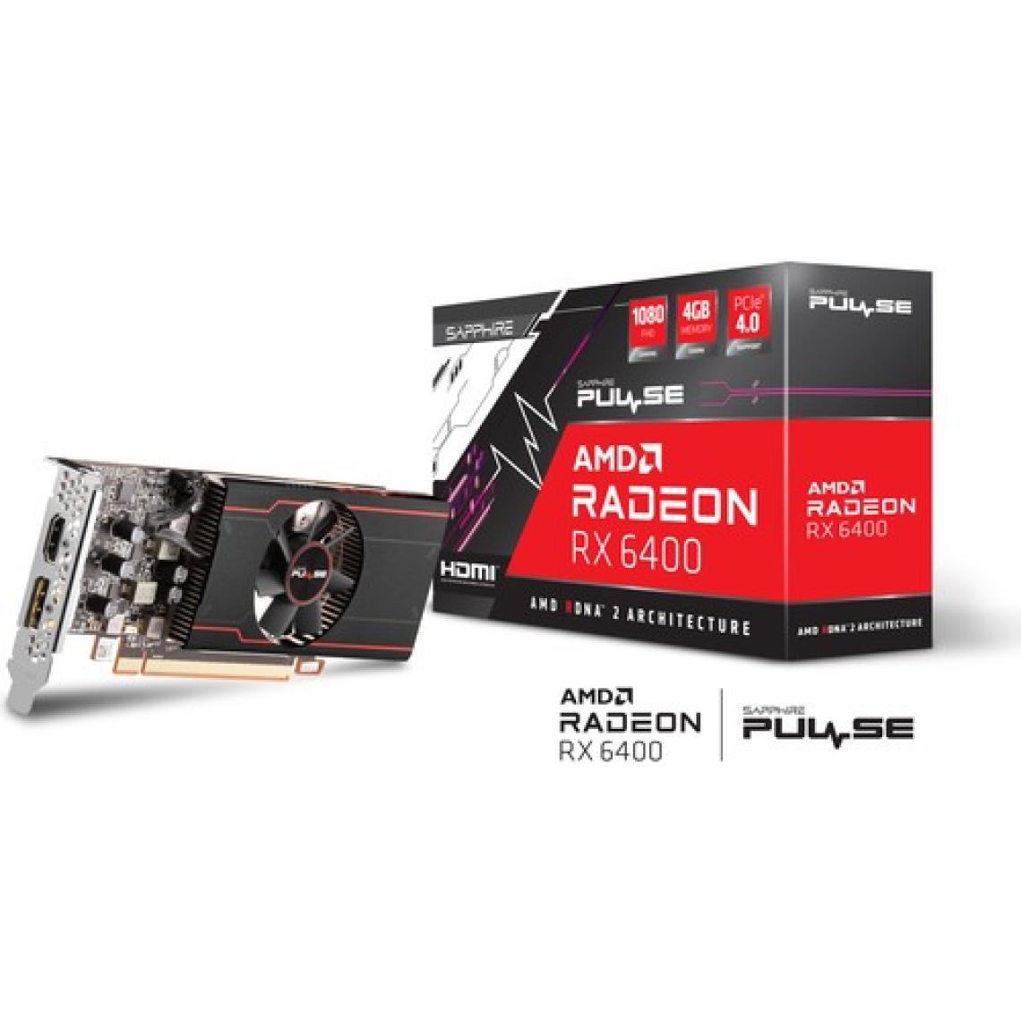 Sapphıre Amd Radeon RX 6400 Pulse 4GB 64Bit 2321MHz GDDR6 PCI-Express 4.0 Ekran Kartı 11315-01-20G
