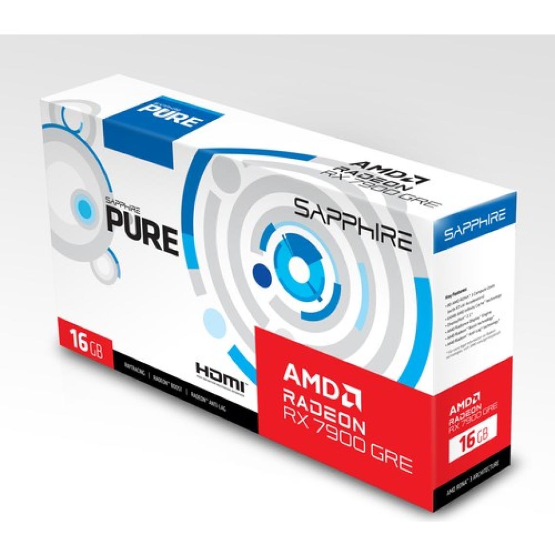 Sapphire RX 7900 GRE Pure Amd 16GB GDDR6 Ekran Kartı 11325-03-20G