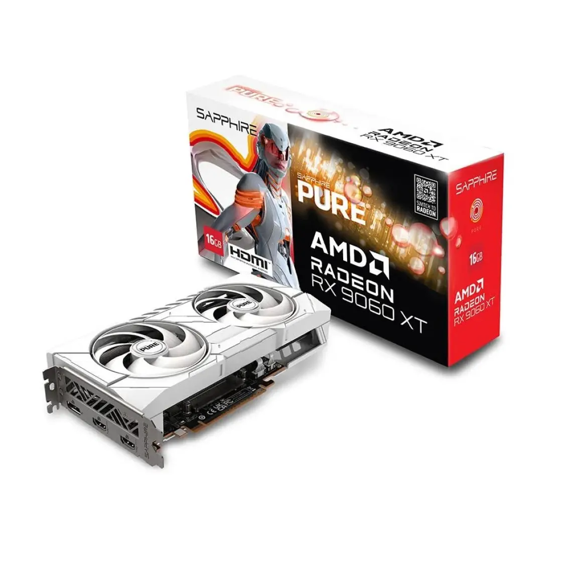 Sapphıre VGA Amd 16GB Gddr6 RX9060XT Pure 11350-02-20G