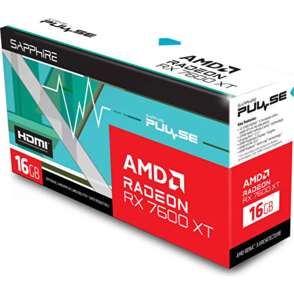 Sapphire RX 7600 XT Pulse AMD 16GB GDDR6 128Bit Ekran Kartı 11339-04-20G