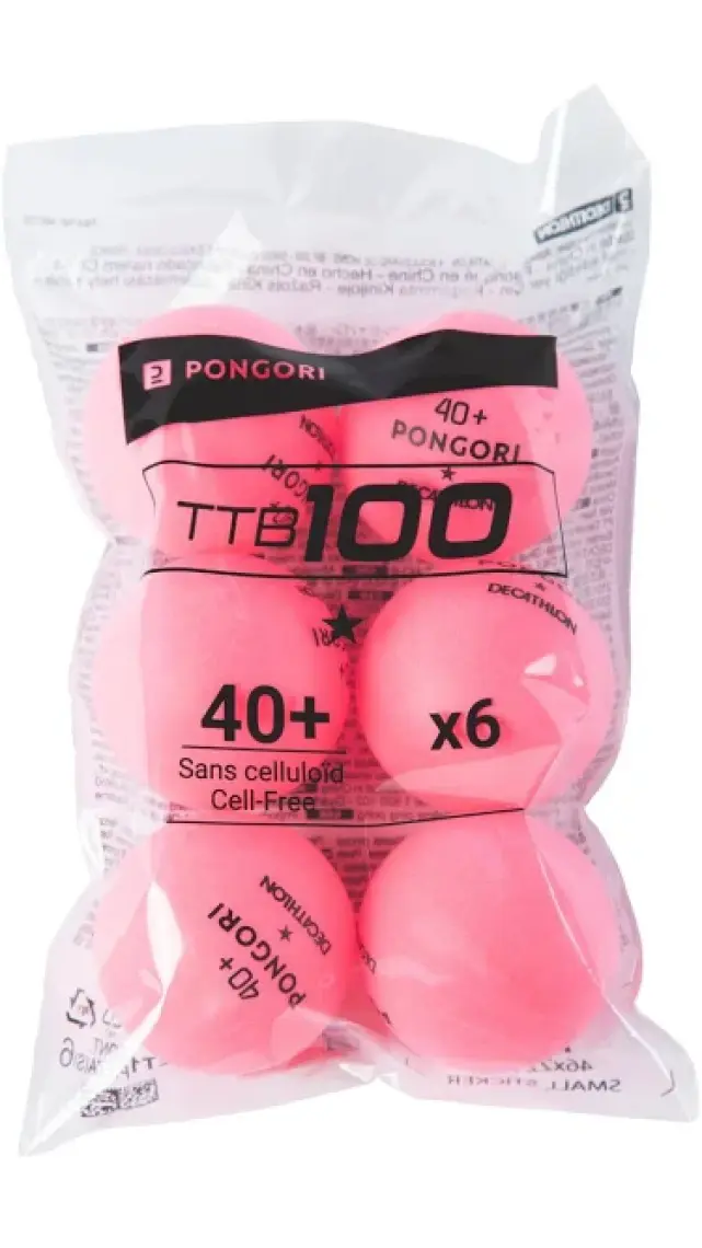 Pongori Masa Tenisi Topu - 6 Adet - Pembe - Ttb 100