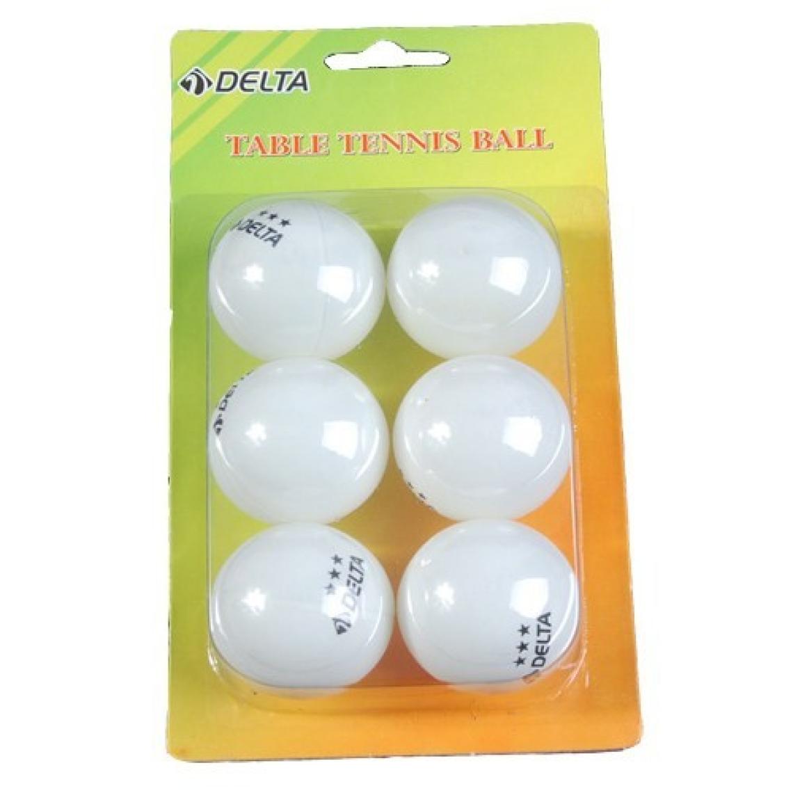 Delta 6 Adet Beyaz Masa Tenisi Topu ( Pinpon Topu )