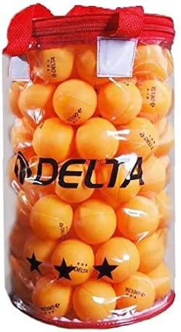 Delta Çantalı 100 adet Turuncu Masa Tenisi Topu (Pinpon Topu)