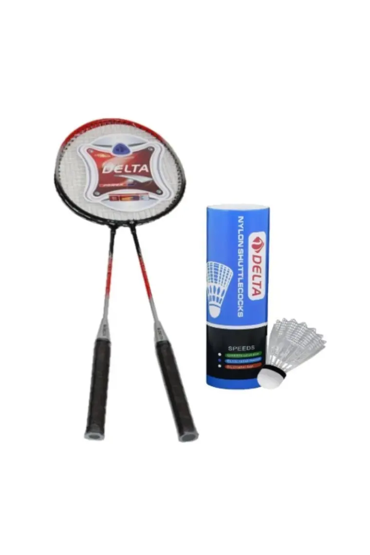 Delta 2 Adet Badminton Raketi + Çantası + Orta Hız Sevenler İçin 6 Adet Mantar Kafa Badminton Topu