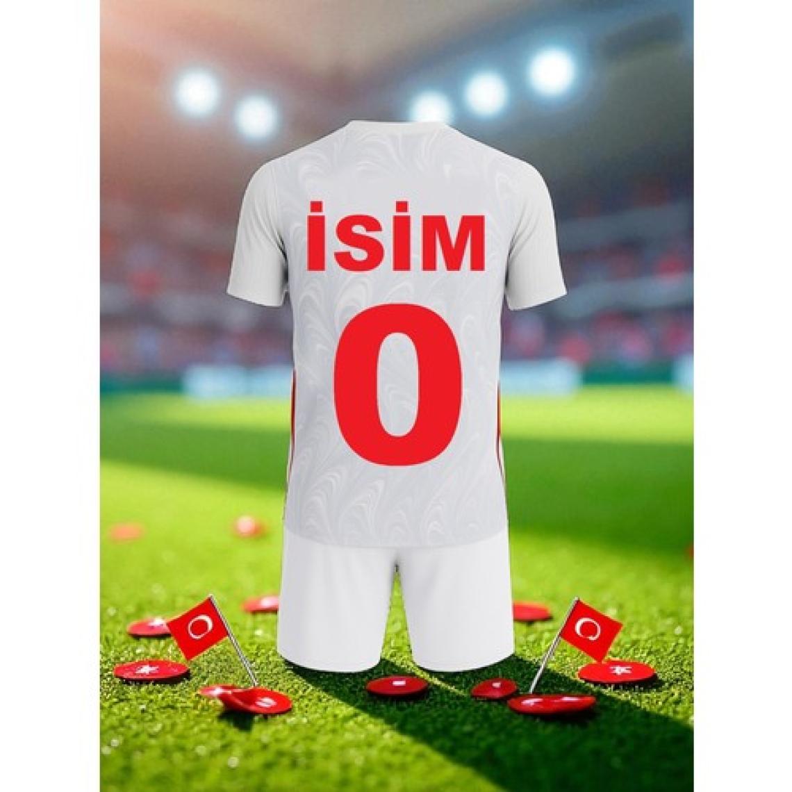 Bite Nose Türkiye Beyaz Milli Takım Isme Özel Yazdırmalı Çocuk Halı Saha Forma