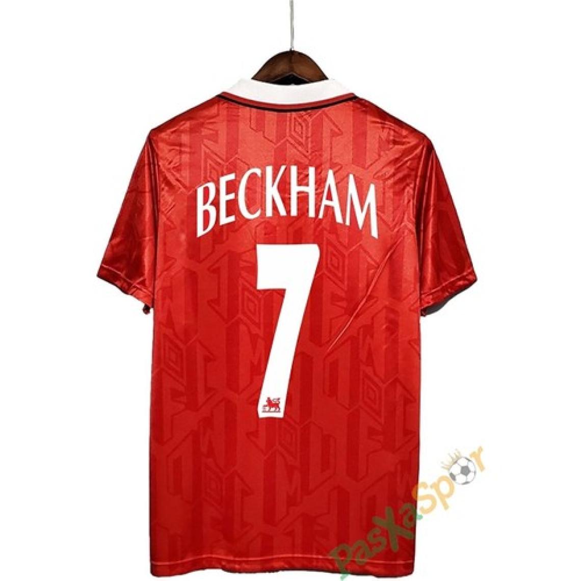 Pasxaspor Nostalji Manchester United 92/93 Sezonu Beckham Iç Saha Retro Forma Modeli