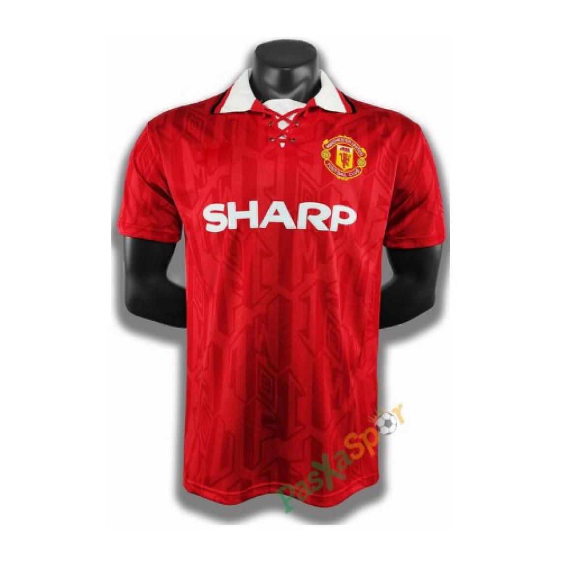 Pasxaspor Nostalji Manchester United 92/93 Sezonu Beckham Iç Saha Retro Forma Modeli