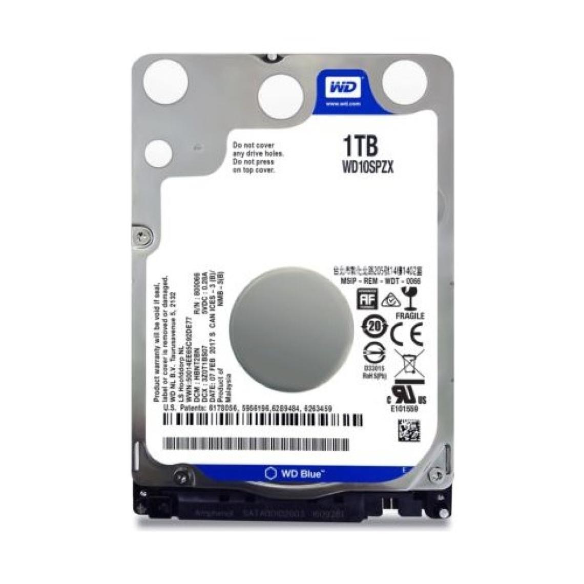 Western Digital 2.5" 1 TB Blue WD10SPZX SATA 3.0 5400 RPM Hard Disk