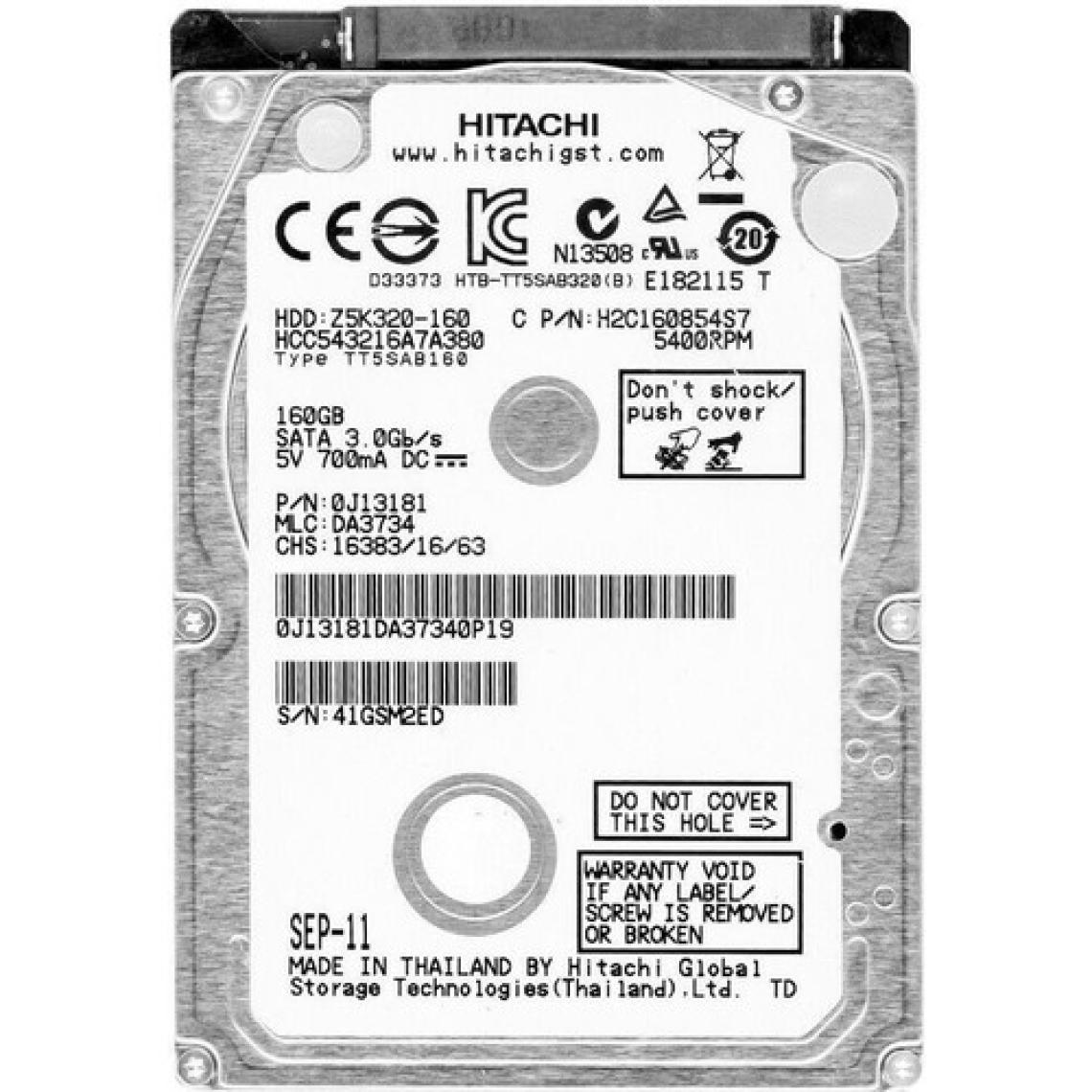 Hıtachı Oem Dahili HDD Notebook 160 GB W-7009-NEOS 2.5'' Harddisk 000,002