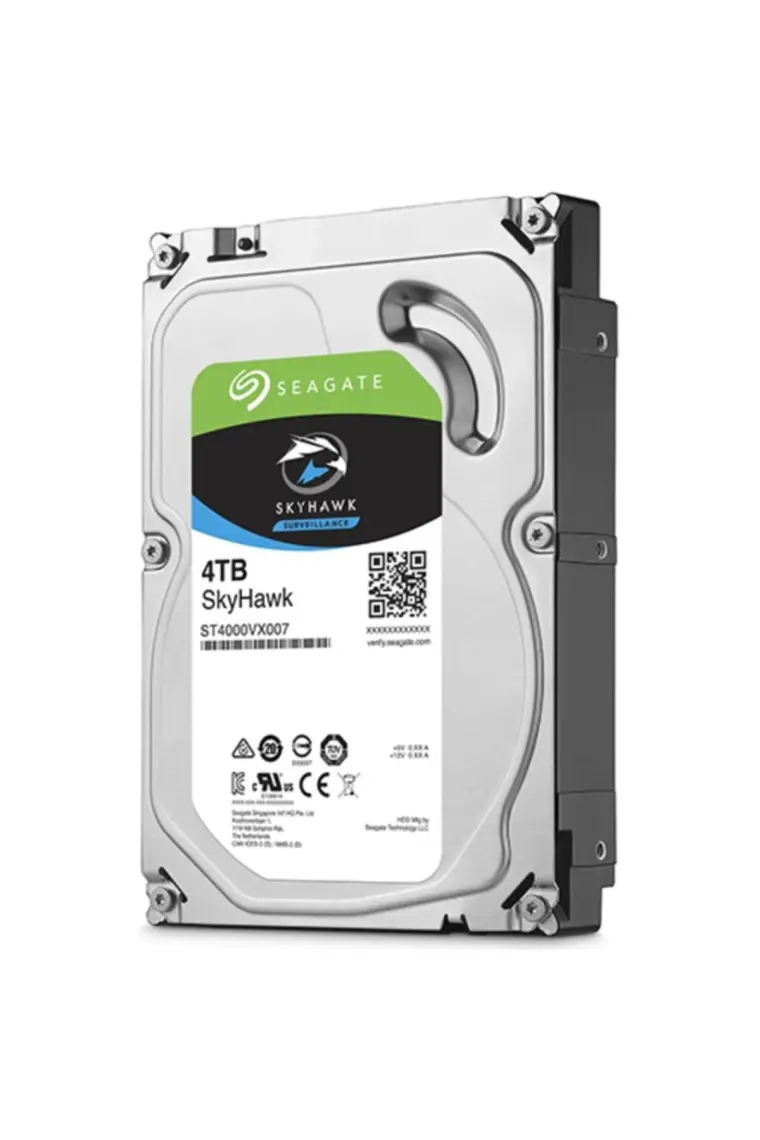 Seagate Skyhawk 3.5" 4TB Sata 3.0  64MB 190Mb/s RV Sensör 5900Rpm 64HD Kamera 180TB/Yil Isyükü 7/24 Güvenlik Disk ST4000VX007