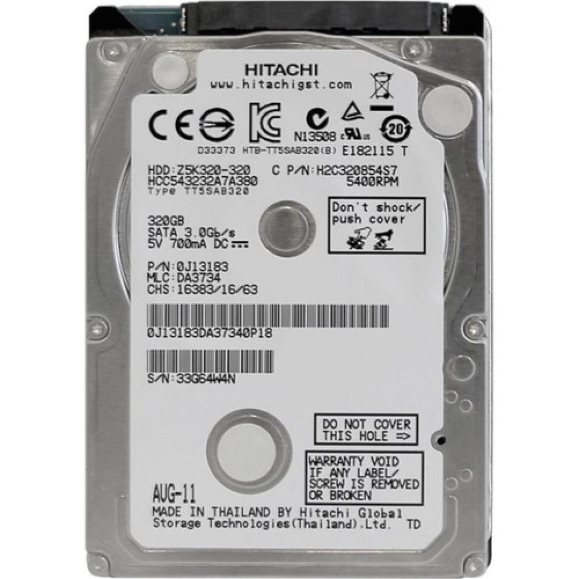 Hitachi 2.5" 320 GB Z5K320 SATA 3.0 5400 RPM Hard Disk
