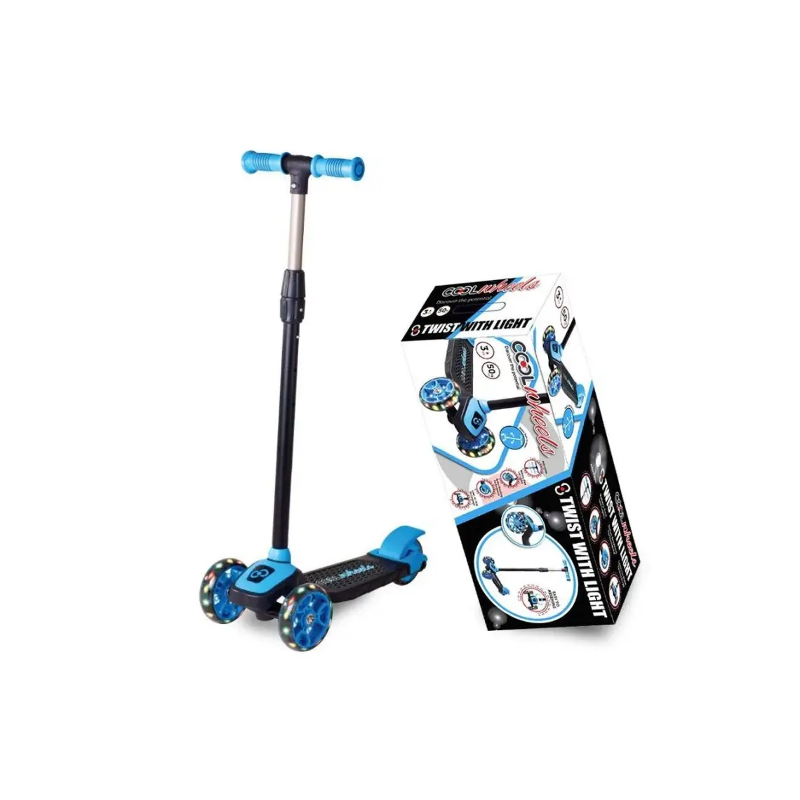 Cool Wheels Işıklı Twist Scooter(Mavi)