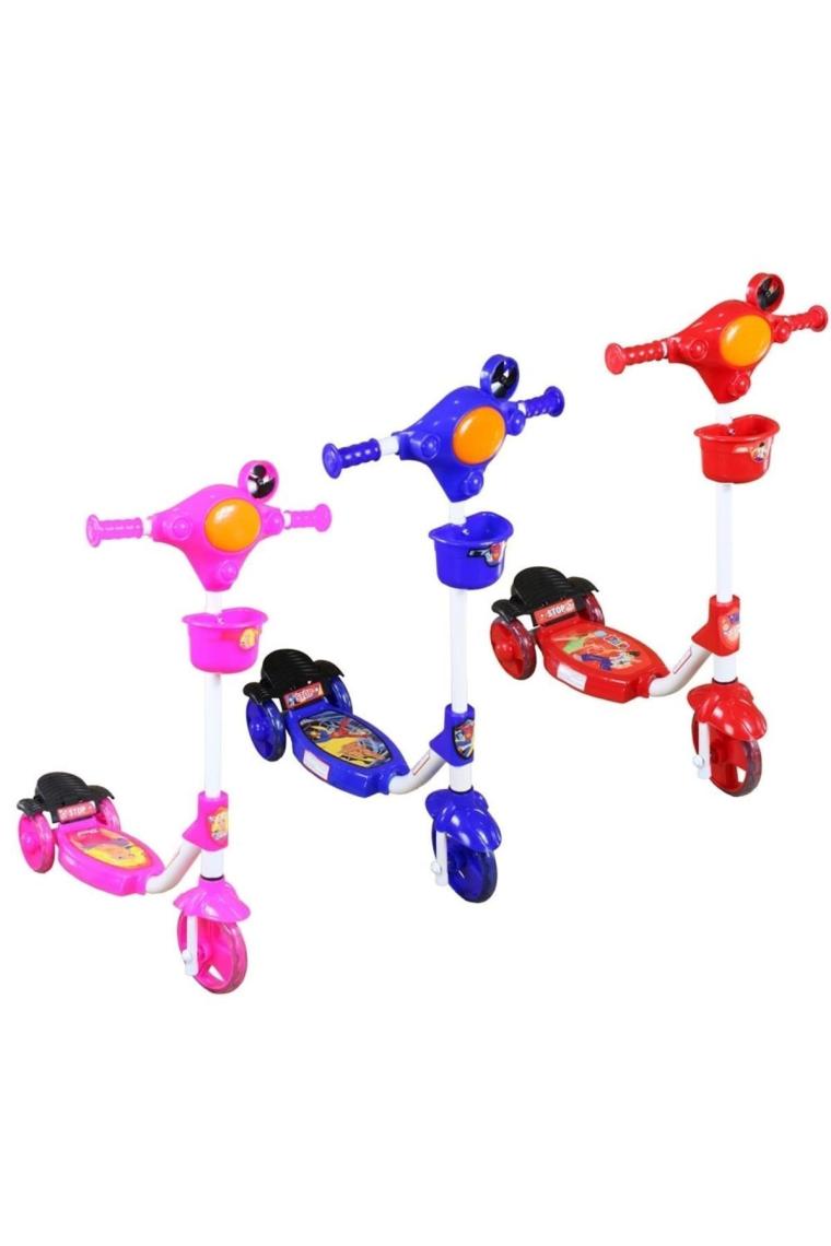 3 Tekerlekli Sepetli Frenli Scooter