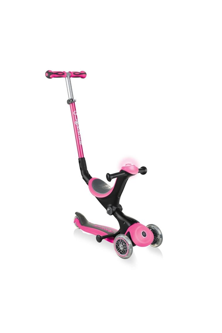 Globber Go Up Deluxe Play Pembe 3 Tekerlekli Oturaklı Işıklı Çocuk Scooter