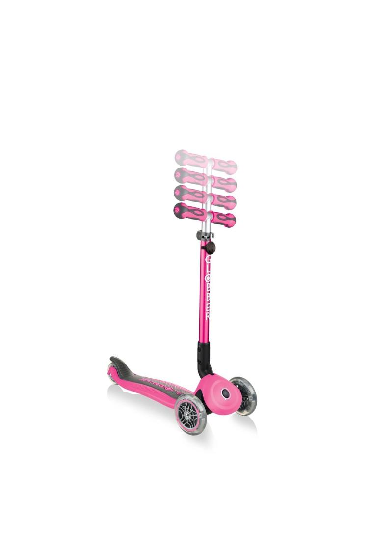 Globber Go Up Deluxe Play Pembe 3 Tekerlekli Oturaklı Işıklı Çocuk Scooter