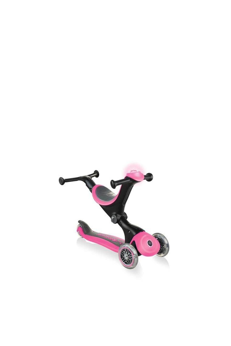 Globber Go Up Deluxe Play Pembe 3 Tekerlekli Oturaklı Işıklı Çocuk Scooter