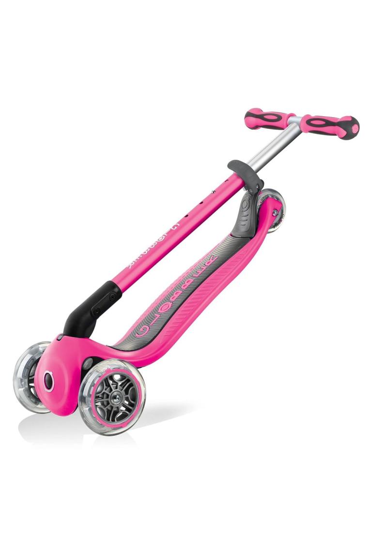 Globber Go Up Deluxe Play Pembe 3 Tekerlekli Oturaklı Işıklı Çocuk Scooter