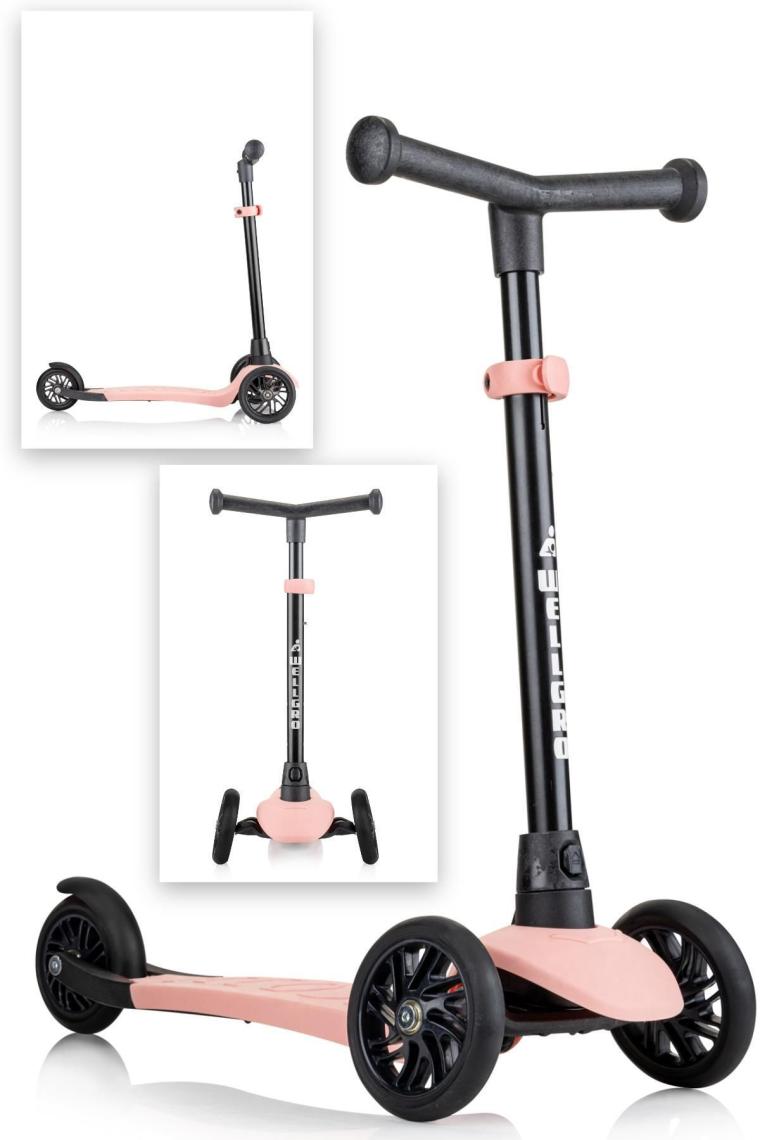 Turbo 3 Tekerli Yükseklik Ayarlı Scooter, Pembe