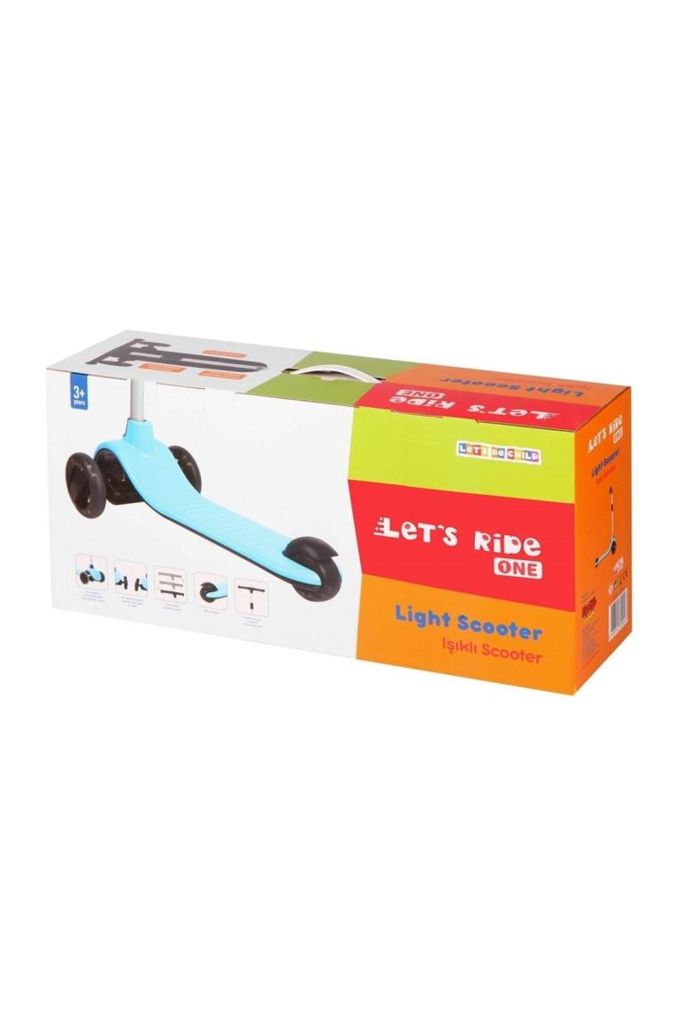 Lc Let's Ride Işıklı Ve 3 Tekerlekli Mavi Çocuk Scooter