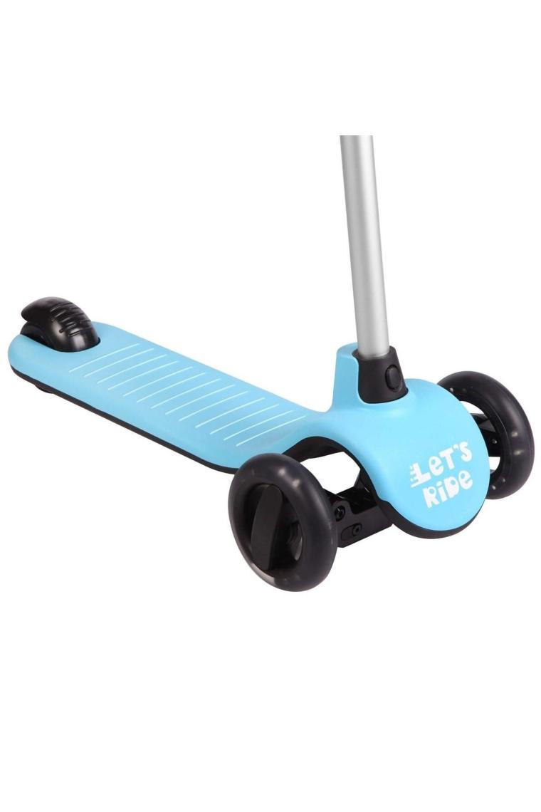 Lc Let's Ride Işıklı Ve 3 Tekerlekli Mavi Çocuk Scooter