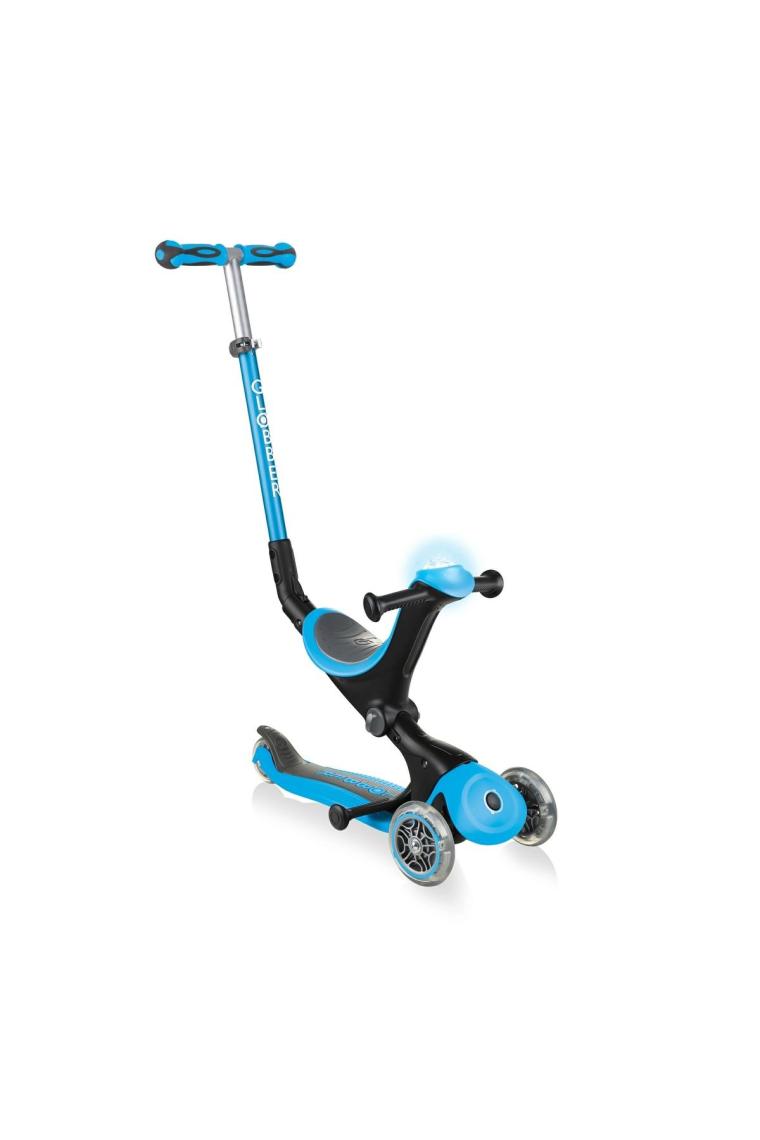 Globber Go Up Deluxe Play Mavi 3 Tekerlekli Oturaklı Işıklı Çocuk Scooter