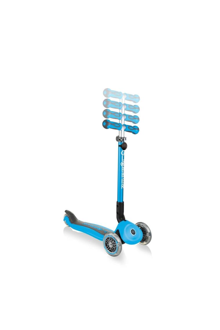 Globber Go Up Deluxe Play Mavi 3 Tekerlekli Oturaklı Işıklı Çocuk Scooter