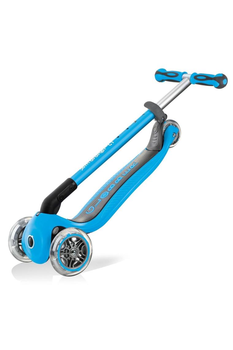 Globber Go Up Deluxe Play Mavi 3 Tekerlekli Oturaklı Işıklı Çocuk Scooter
