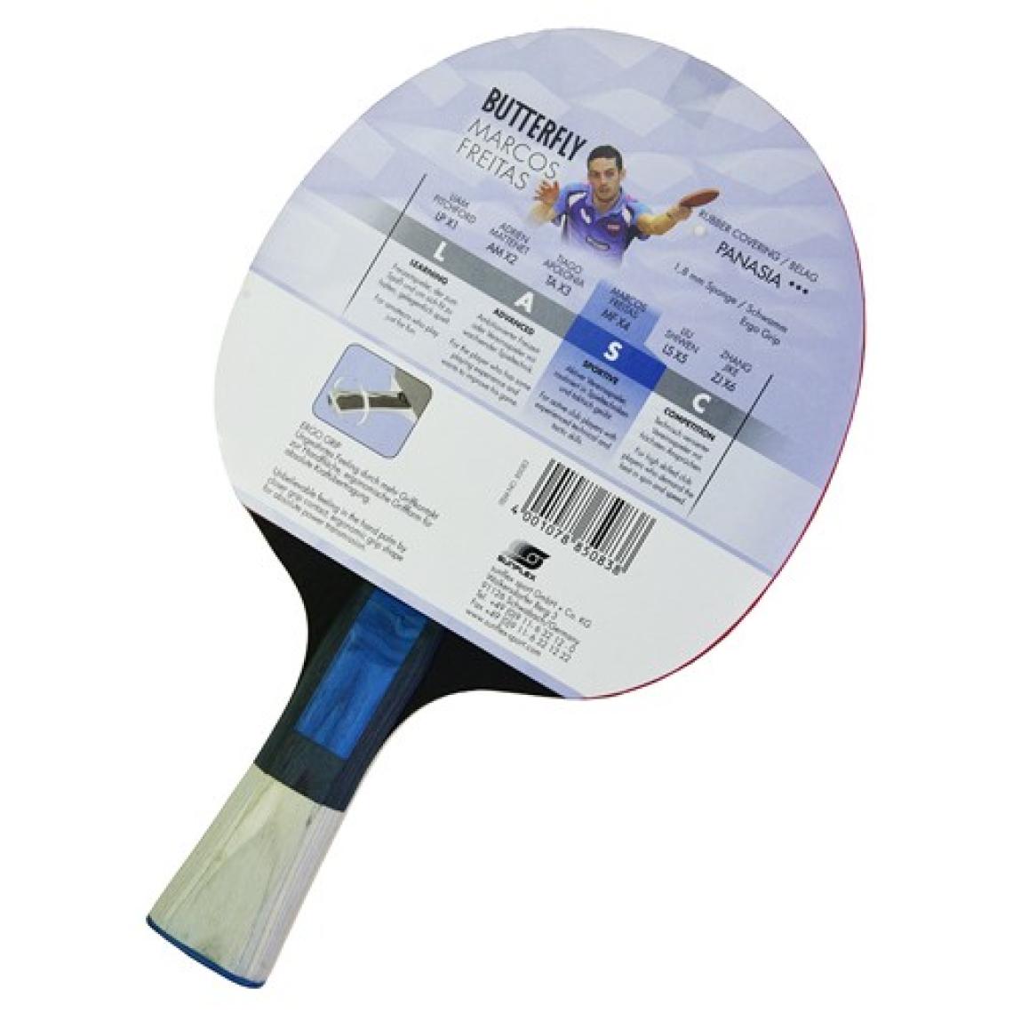 Butterfly 85083S Marcos Freitas MF X4 ITTF Onaylı Masa Tenisi Raketi